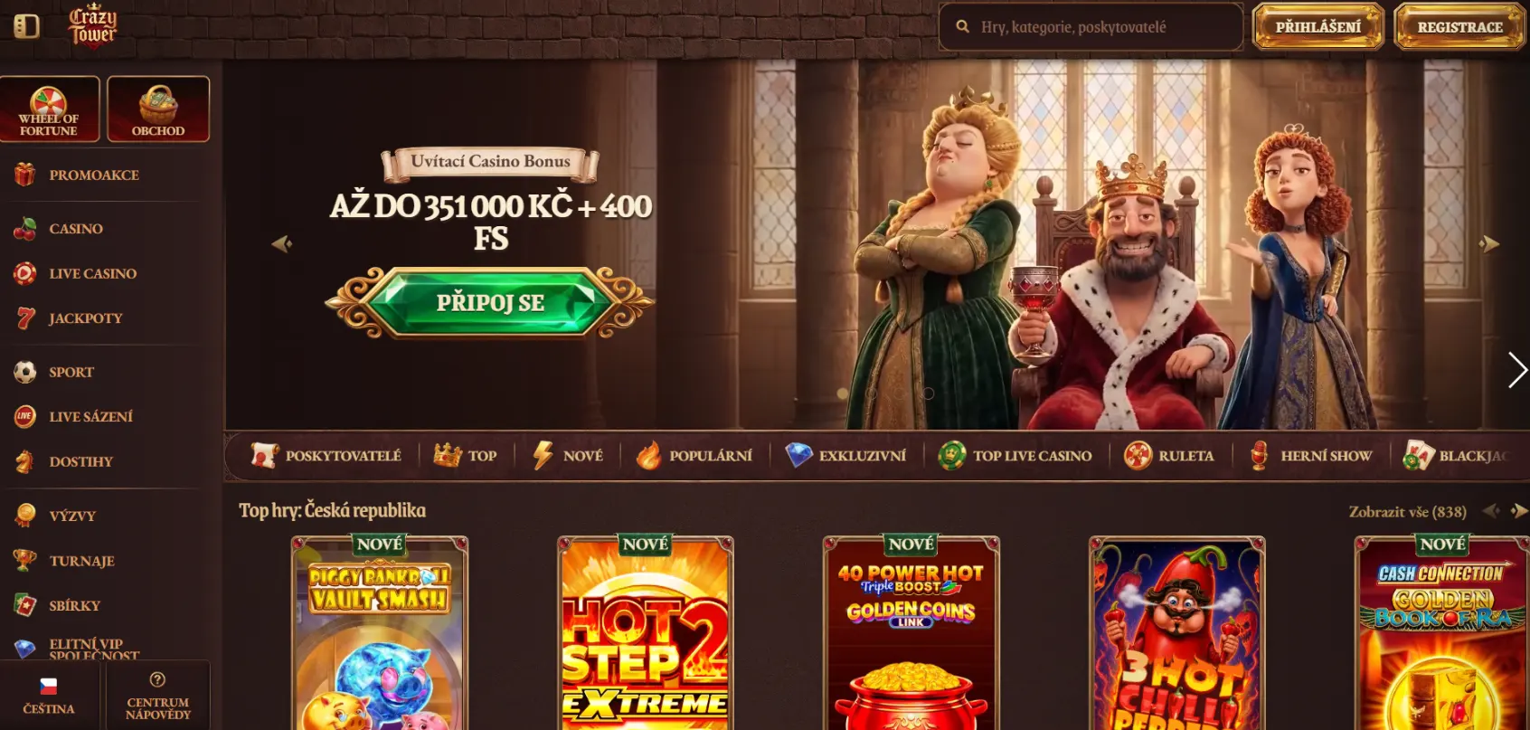 Crazytower Casino Screen