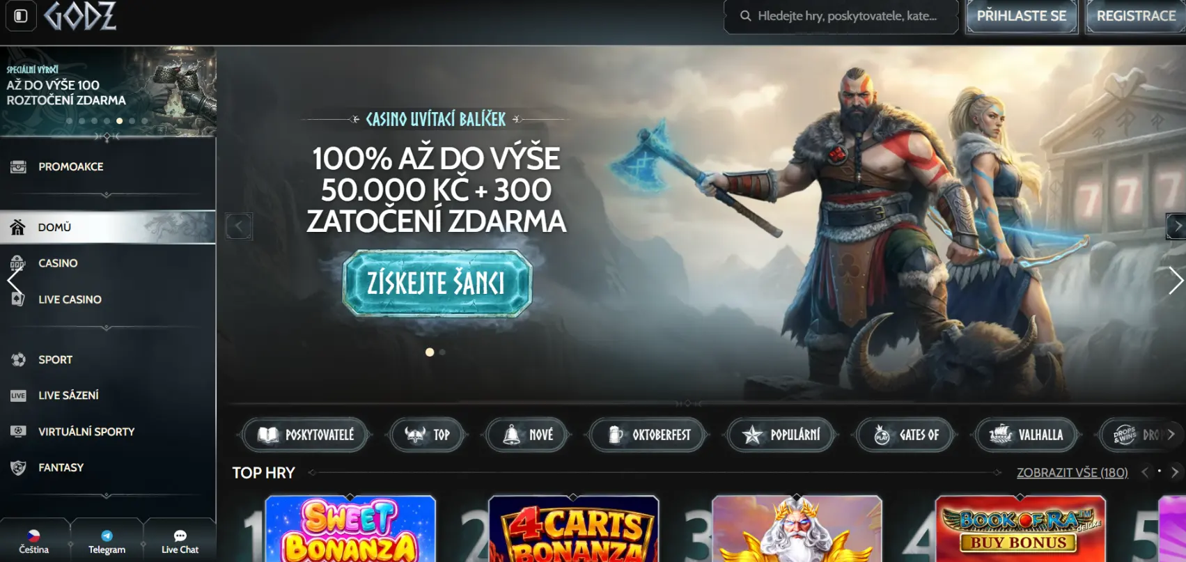 Godz Casino Screen